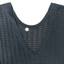 margaret o'leary  Black Mesh V-Neck Swim Cover Up Chevron Tunic Tank Top size S Photo 8