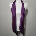 Liz Claiborne Vintage  Magenta & Blue Paisley Silk Scarf 5x64 Photo 4