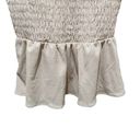 Wishlist  Smocked Peplum Tank Top Cream Size Small Photo 2