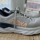 Hoka  One One Bondi 7 Lunar Rock Black Iris Road-Running Sneakers Size 9.5 Wide Photo 1