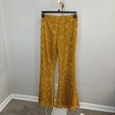 Sage The Label  Women's Mustard Yellow White Polka Dot Flare Pants - Small Photo 12