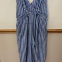 Aura  Lightweight Striped Wide Legged Tank Romper Size XL Photo 3