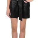 Vince NWT  Womens 100% Lamb Leather Belted Shorts - size 6 Photo 3