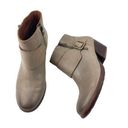 Kork-Ease * Isa Taupe Leather Booties Womens Size 6.5 Moto Buckle Zip Strap Boots Photo 0