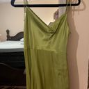 Green Satin Dress Photo 1