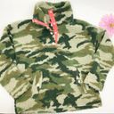 J.Crew  Vintage Sherpa Fleece Pullover Jacket Camo Camouflage Olive Army Green Photo 10