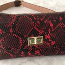 Red/Black Snake Print Belt Bag Red Photo 2