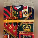 The Eagles Eye Royalty Crown Cardigan Sweater S King Queen Medal Horse Hand Knit Photo 3