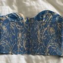 ZARA Linen Cropped Strapless Top Photo 3