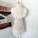 Hello Molly  Something To Be Said Ruffled Embroidery Lace Dress White Size 6 NWT Photo 5