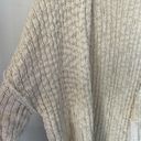 Pink Lily  Oversized Beige Chunky Knit Cardigan Size L Photo 4