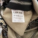 I am gia Jagger Skirt MEDIUM Faux Leather Snakeskin Embossed Mini Zip High Waist Photo 6