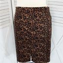 Old Navy  Leopard Print Stretch Twill Pencil Skirt Brown Size 18 Photo 5