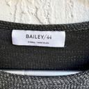 Bailey44 Bailey/44 Mr. Brown Long Sleeve Faux Leather Cuffs Knit Top Black Women's Sz XS Photo 3