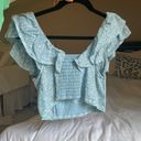 BCBGMAXAZRIA Ruffle Eyelet Top Photo 3