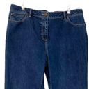 Brooks Brothers  Women’s Jeans Stretch Classic High Rise Wide Leg Dark Wash Sz 12 Photo 2