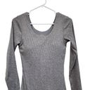 Klassy Network  Long Sleeve Jumper Romper Gray Grey Brami Built In Bra Size M Photo 3