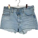 Levi Strauss & CO. Levi Strauss 501 High Rise Size 31 Cut Off 6 Button Fly Light Wash Photo 0