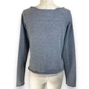 Venus  sequin french Terry sweatshirt, Women's XS raw edge gray sweatshirt Photo 1