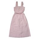 Vince NWT  Wide Strap Belted Linen Blend Midi in Rosa Seco Tank Dress 4 $345 Photo 7