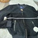 American Eagle  Outfitters Black Sherpa Bomber Jacket Photo 1