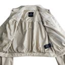 Bagatelle  Collection Womens Medium Cream Leatherette Boxy Bomber Jacket Pockets Photo 2