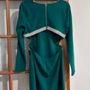 Trixxi Green Long sleeve Cutout Dress Photo 3