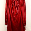 Badgley Mischka Belle  Dress Wine Red Gigi Mock Neck Long Sleeve Trapeze Sz 2 NWT Photo 10