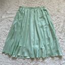 Vince Skirt Gathered Pull-On Midi 100% Silk in Sea Foam Green XL NWT New Photo 3