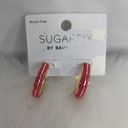 Sugarfix  By Baublebar Nickel Free Gold Tone  Pink Beaded Hoop Earrings Photo 54