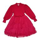 Krass&co NWT Ivy City . Short Cosette in Red Tiered Tulle Skirt Fit & Flare Dress XL Photo 0
