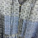 Pilcro  Anthropologie Tiered Tunic Blouse Patchwork Blue Sz XL | Western Cowgirl Photo 2