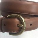 Coach  Brown Leather Belt Size Medium 8400 in British Tan Solid Brass Buckle Photo 0