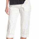 James Perse Standard  Women's White Lined Cropped Button Fly Pants Size 26 Photo 0