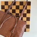 Liz Claiborne Vintage 90s  Brown Snake Leather Bow Detail Shoulder Bag Photo 15