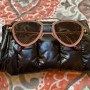 Moncler NEW  Triangular Rose Rimmed Sunglasses Photo 1