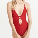 Abercrombie & Fitch  Strappy Front one Piece Red Swimsuit bikini Photo 1