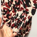 Parker  Pink Black Red Longsleeve Safari Leopard Print Drop Waist Dress Size S Photo 6