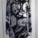 White House | Black Market  black/white mini dress XS flared sleeves embellished Photo 0