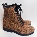 Donald Pliner  Boots Size 7 Leather Animal Print Classic Hiker Design Suede NEW Photo 1