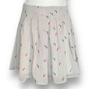 BCBGeneration  Skirt Grey Box Pleated Moonstone Combo Parrot Animal Print Mini Photo 0