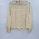 Tuckernuck  Womens Rosalee Cream Lace Ruffle Blouse Medium Photo 4