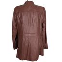 Denim & Co  brown leather full zip jacket Large Photo 13