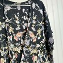 Gypsy  Love black floral short sleeve lightweight kimono size small Photo 2