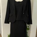 Tahari Arthur S Levine 3 Pcs Black & Gray Pinstriped Skirt Suit Photo 4