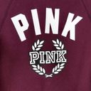 PINK - Victoria's Secret Y2k  PINK Maroon & Gold Zipper Logo Sweatshirt Small Photo 3