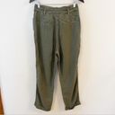 Treasure & Bond  Nordstrom Paperbag Chino Cropped Pants Size 8 Olive Green NEW Photo 4