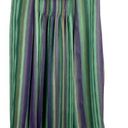 Coldwater Creek Coldwater‎ Creek Midi Skirt M Striped Pintuck Multicolor Green Purple Retro New Photo 0