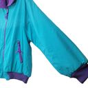 Cabin creek  Vintage Reversible Zip Up Light Teal Purple Oversized Jacket Size M Photo 4