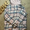 American Eagle AE Plaid Flannel Hooded Shacket Photo 9